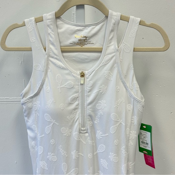 NWT Lilly Pulitzer UPF 50+ Delphina Tennis Dress White Small Athleisure - Picture 3 of 15